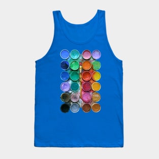 watercolor rainbow abstraction pallete Tank Top